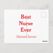 Best nurse ever medical professional paramedical d briefkaart (Achterkant)