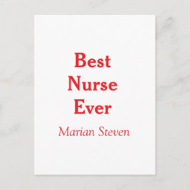 Best nurse ever medical professional paramedical d briefkaart