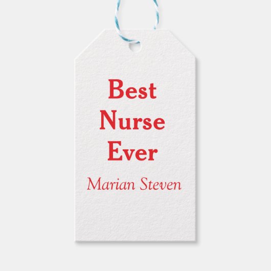 Best nurse ever medical professional paramedical d cadeaulabel (Voorkant)