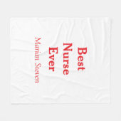 Best nurse ever medical professional paramedical d fleece deken (Voorkant (Horizontaal))