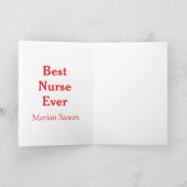 Best nurse ever medical professional paramedical d kaart (Binnen)