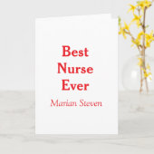 Best nurse ever medical professional paramedical d kaart (Gele Bloem)