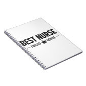 Best Nurse Fueled by Coffee Notebook Notitieboek (Rechterzijde)