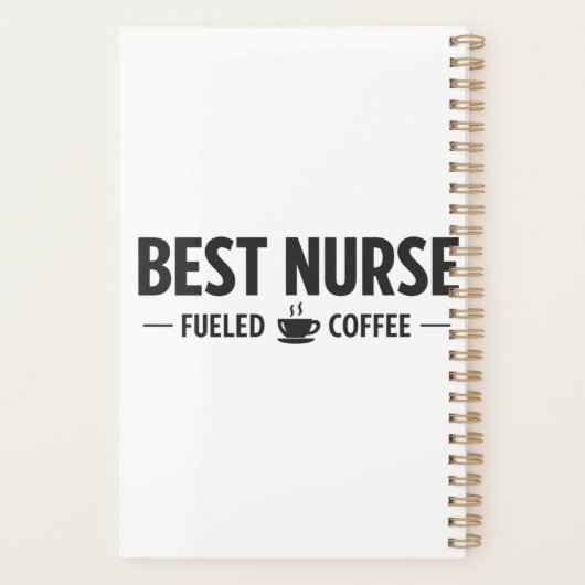 Best Nurse Fueled by Coffee Planner (Achterkant)