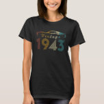 Best of 1943 Car 80th Birthday T-shirt<br><div class="desc">Best of 1943 Car 80th Birthday</div>