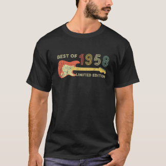 Best of 1958 Limited Edition, Guitar Lovers 64th B T-shirt