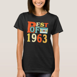 Best of 1963 58th Birthday Cassettebandje  T-shirt