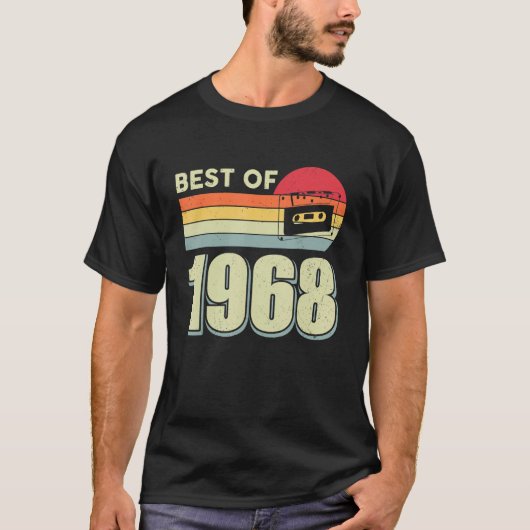 Best of 1968  Retro Cassettebandje 54th Birt T-shirt (Voorkant)