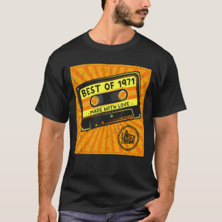 Best of 1971 Birthday Cassette Love T-shirt