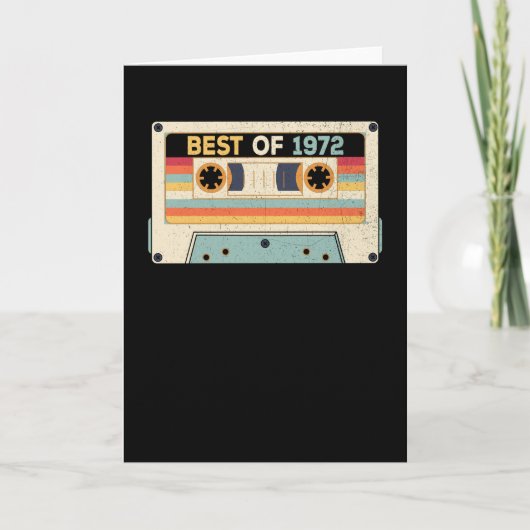 Best Of 1972 Birthday Cassette Tape Kaart (Voorkant)