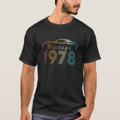 Best of 1978 Car 45th Birthday T-shirt (Voorkant)