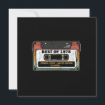 Best of 1978  Cassette Funny Birthday Gift Kaart<br><div class="desc">klassiek bandje 1978 Birthday Gifts Design in retro stijl en je geboortejaar. Cool Original Parts Limited Edition. Opgebouwd in verjaardagscadeau van 1978. De levering van een feest.</div>