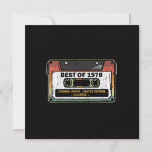Best of 1978  Cassette Funny Birthday Gift Kaart