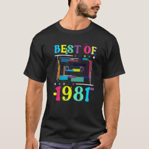 Best of 1981 Birthday Retro Birth Year Cassette Ta T-shirt