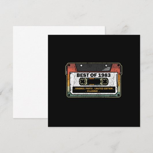 Best of 1983  Cassette Funny Birthday Gift Kaart (Voorkant / Achterkant)