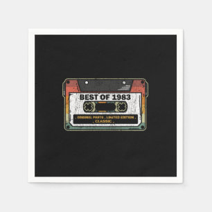 Best of 1983  Cassette Funny Birthday Gift Servet