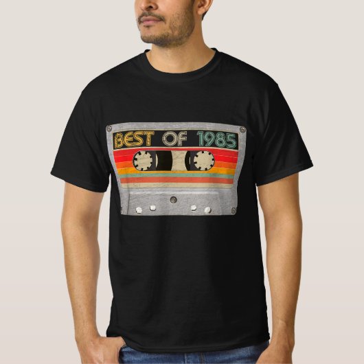 Best of 1985 Cassettebandje , 1985 Bday Gift T-shirt (Voorkant)