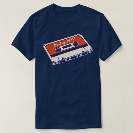  Best of 1987 Classic Cassettebandje 33rd Bi T-shirt (Design voorkant)