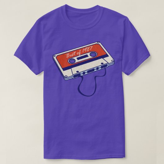 Best of 1987 Classic Cassettebandje 33rd Bi T-shirt (Design voorkant)