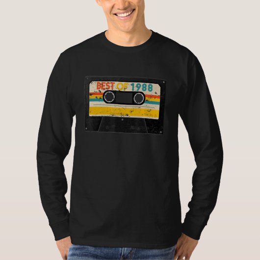 Best of 1988 35th Birthday Cassettebandje T-shirt (Voorkant)