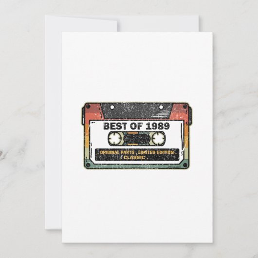 Best of 1989 Cassette Funny Birthday Gift Kaart (Voorkant)