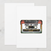 Best of 1989 Cassette Funny Birthday Gift Kaart (Voorkant / Achterkant)