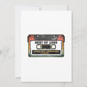 Best of 1989 Cassette Funny Birthday Gift Kaart