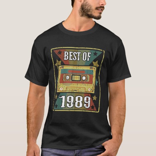Best of 1989 Retro Cassettebandje Classic M T-shirt (Voorkant)