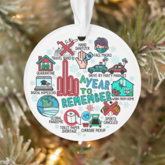 Best of 2020 Herdenking Funative Acrylic Kerstmis Ornament