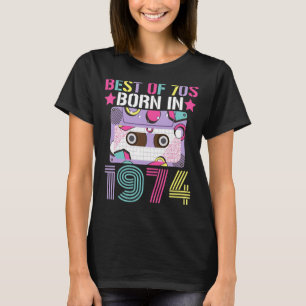 Best of 70s geboren in 1974 Retro verjaardagsfeest T-shirt