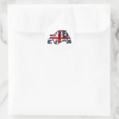 Best of British Union Jack Bulldog Ronde Sticker (Tas)