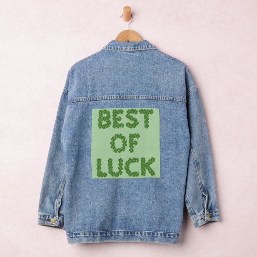 Best of Luck Clovers Greeting Denim Jacket (Hangar)