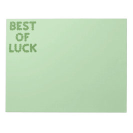 Best of Luck Clovers Greeting Notitieblok