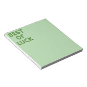 Best of Luck Clovers Greeting Notitieblok (Schuin)