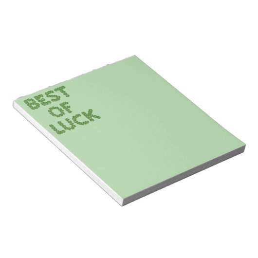 Best of Luck Clovers Greeting Notitieblok (Schuin)