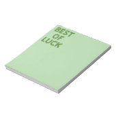 Best of Luck Clovers Greeting Notitieblok (Linkerzijde)