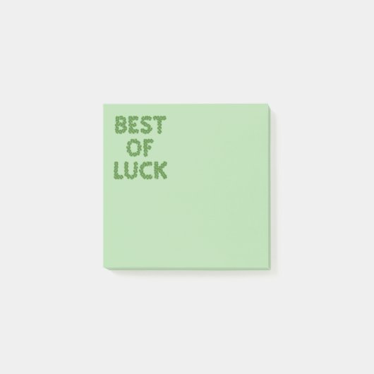 Best of Luck Clovers Greeting Post-it® Notes (Voorkant)