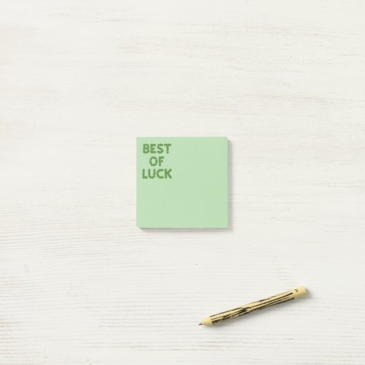 Best of Luck Clovers Greeting Post-it® Notes (Op bureau)