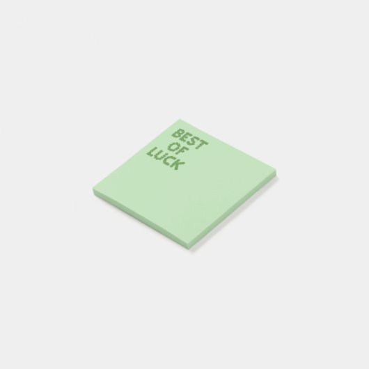 Best of Luck Clovers Greeting Post-it® Notes (Schuin)