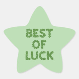 Best of Luck Clovers Greeting Ster Sticker