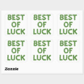 Best of Luck Clovers Greeting Vierkante Sticker (Vel)