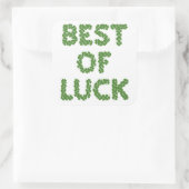 Best of Luck Clovers Greeting Vierkante Sticker (Tas)