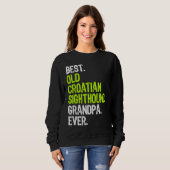 Best Old Croatian Sighthound Grandpa Ever Dog Trui (Voorkant volledig)