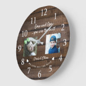 Best Oma and Opa Grandchildren Photo Collage Wood Grote Klok (Hoek)