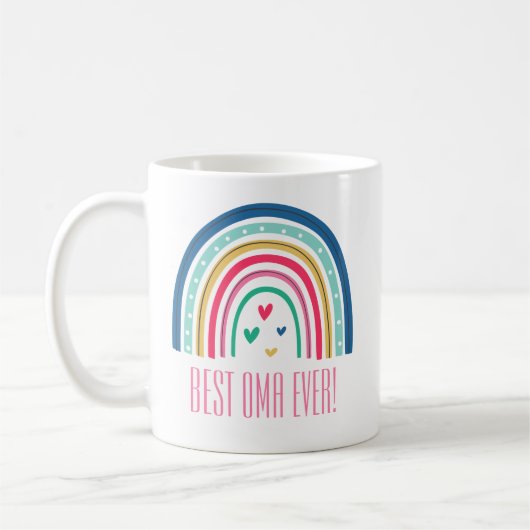 Best Oma Ever Rainbow Koffiemok (Links)