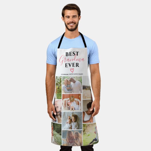 Best oma ever script 10 foto collage grid schort (Gedragen)