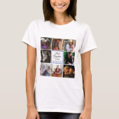 Best oma ooit foto collage aangepaste tekst wit t-shirt (Voorkant)
