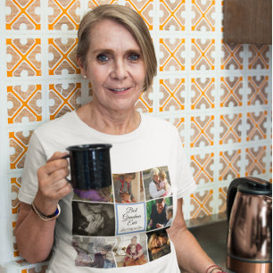 Best oma ooit foto collage aangepaste tekst wit t-shirt