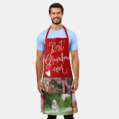 Best oma ooit foto collage grid rood schort (Gedragen)