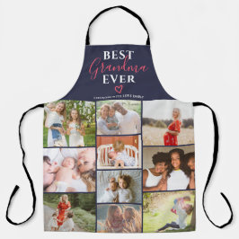 Best oma ooit marineblauw 10 foto collage grid schort